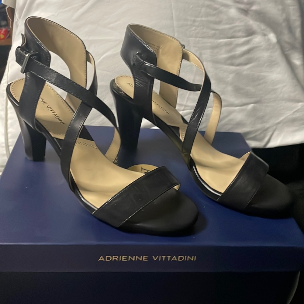 Adrienne Vitradini black dressy sandals